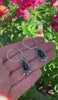 Black Onyx Hoop Earrings - Sterling Silver
