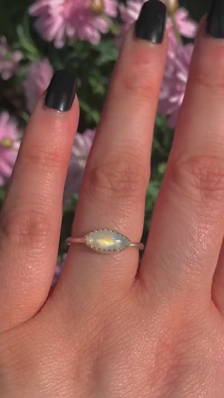 Moonstone Ring - Size 7 1/4 to 7 1/2