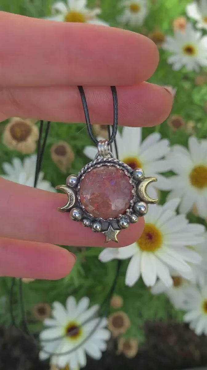 Sunstone Pendant - Sterling Silver