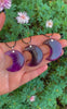 Amethyst Crescent Moon Pendant - Sterling Silver