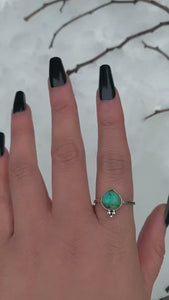 Rose Cut Quartz & Monarch Opal Ring - Size 9 3/4