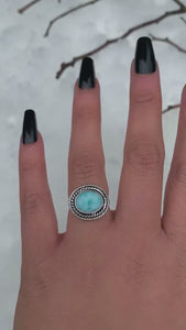 Larimar Ring - Size 5 1/2 to 5 3/4