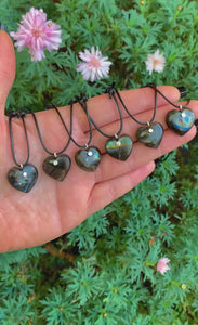 Labradorite Heart Pendant - Sterling Silver