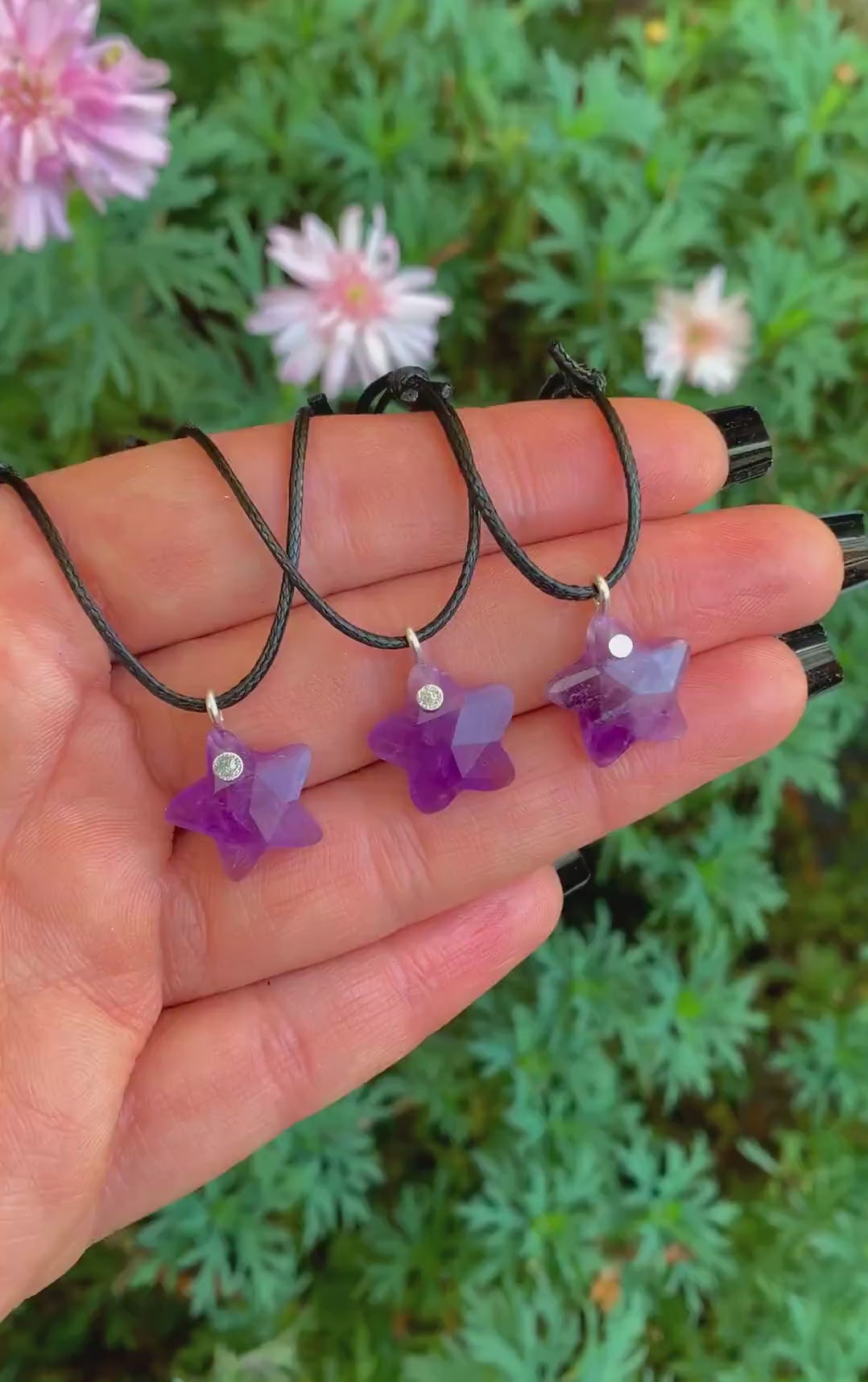 Amethyst Star Pendant - Sterling Silver
