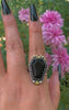 Black Onyx Coffin Ring - Size 11 1/4 to 11 1/2