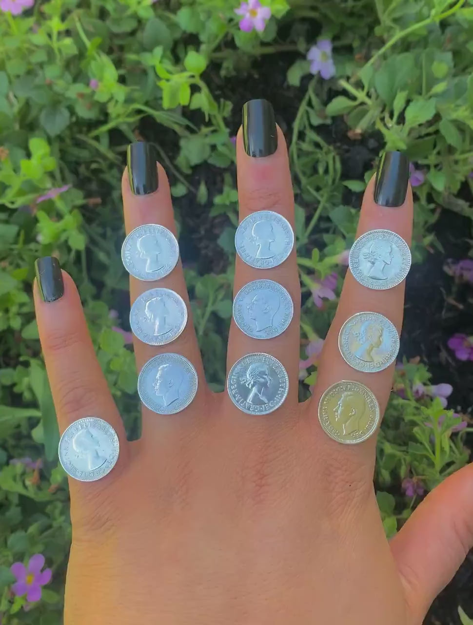 Your Custom Australian Threepence Coin Rings - Sterling Silver