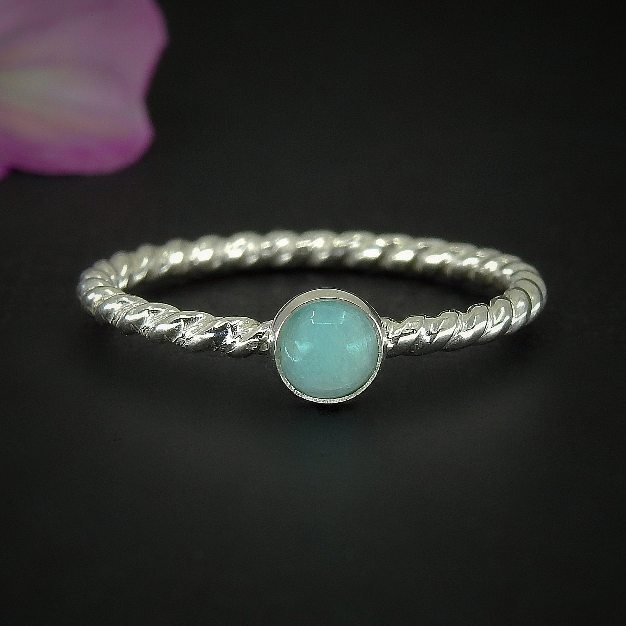 Amazonite Twist Ring - Made to Order