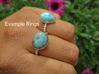 Your Custom Peruvian Blue Opal Ring - Made to Order - Gem & Tonik