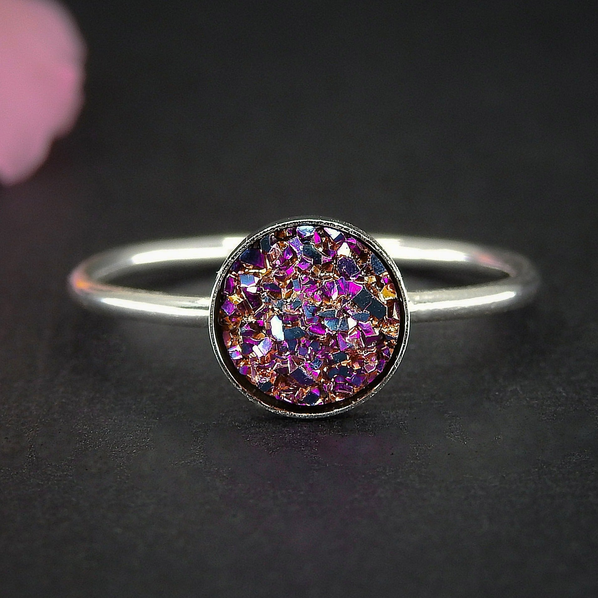 Rainbow Aura Quartz Ring - Made to Order