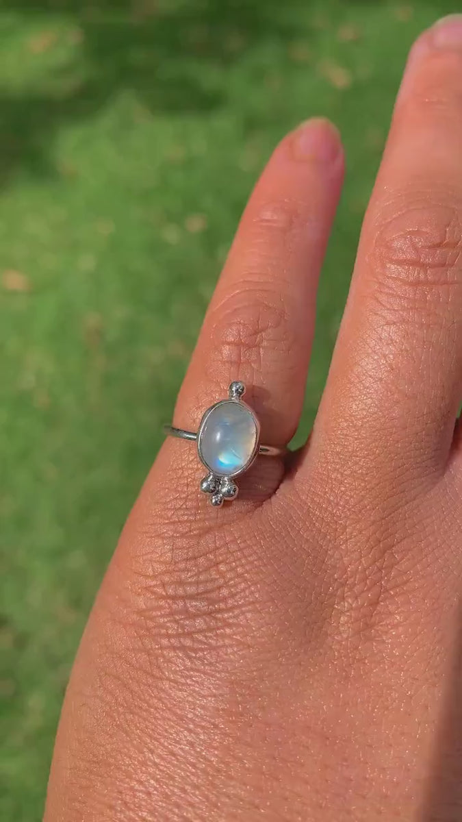 Blue cheap moonstone rings
