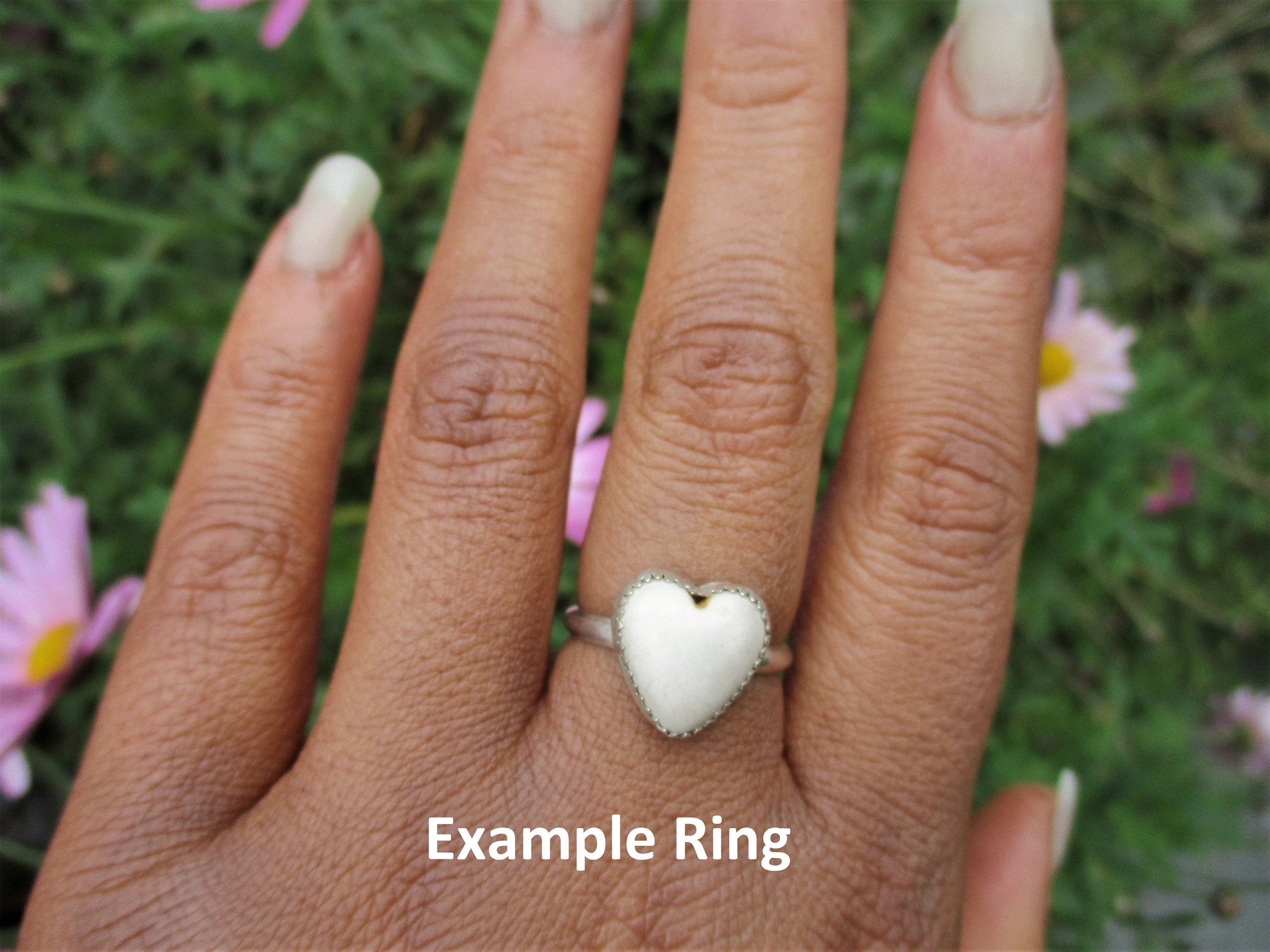Custom Magnesite Heart Ring - Made to Order - Gem & Tonik