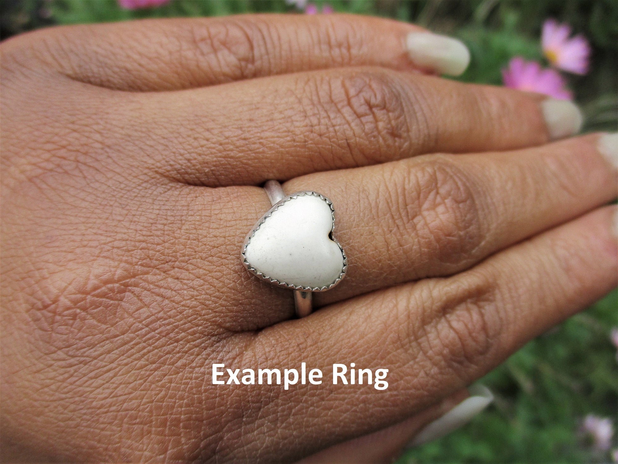 Custom Magnesite Heart Ring - Made to Order - Gem & Tonik