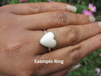 Custom Magnesite Heart Ring - Made to Order - Gem & Tonik