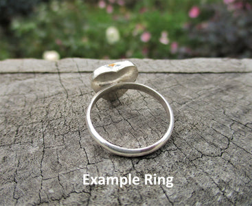 Custom Magnesite Heart Ring - Made to Order - Gem & Tonik
