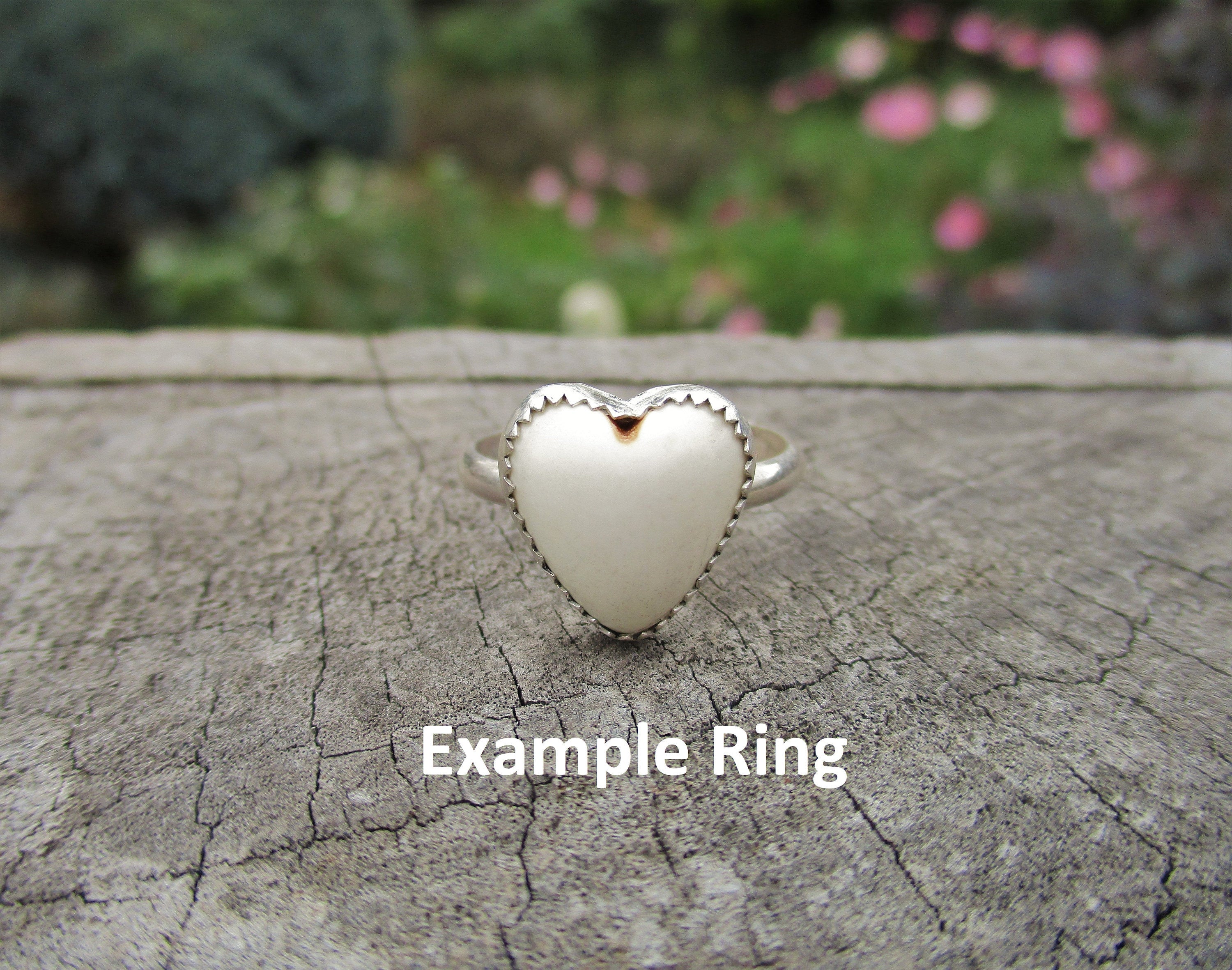 Custom Magnesite Heart Ring - Made to Order - Gem & Tonik