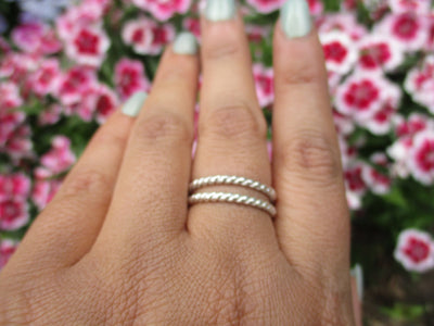 Twist Band Ring - Sterling Silver 