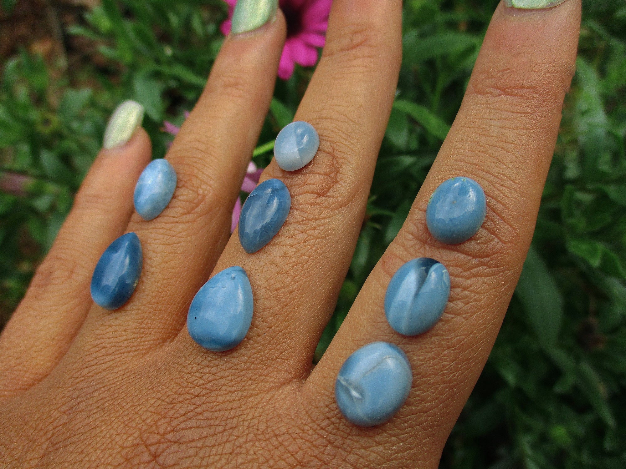 Your Custom Peruvian Blue Opal Ring - Made to Order - Gem & Tonik