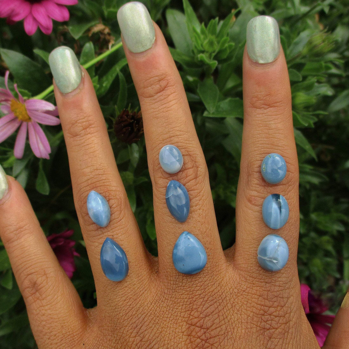 Your Custom Peruvian Blue Opal Ring - Made to Order - Gem & Tonik