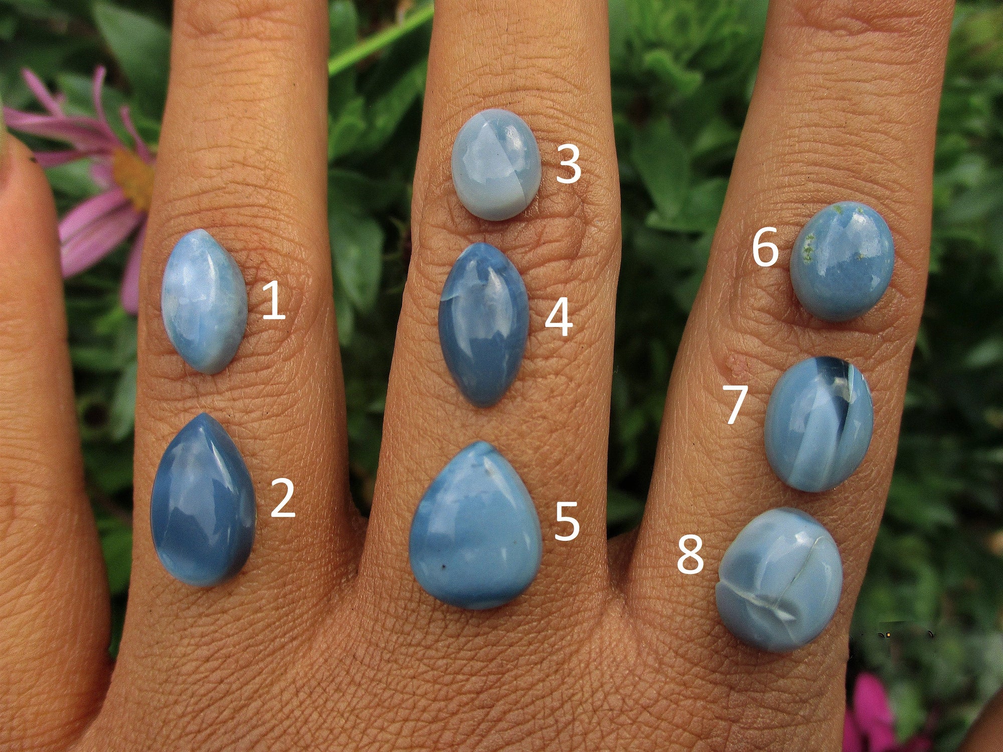 Your Custom Peruvian Blue Opal Ring - Made to Order - Gem & Tonik