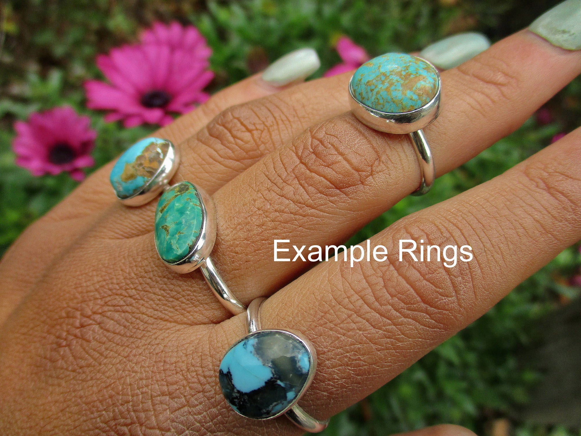 Your Custom Blue Howlite Ring - Made to Order - Gem & Tonik