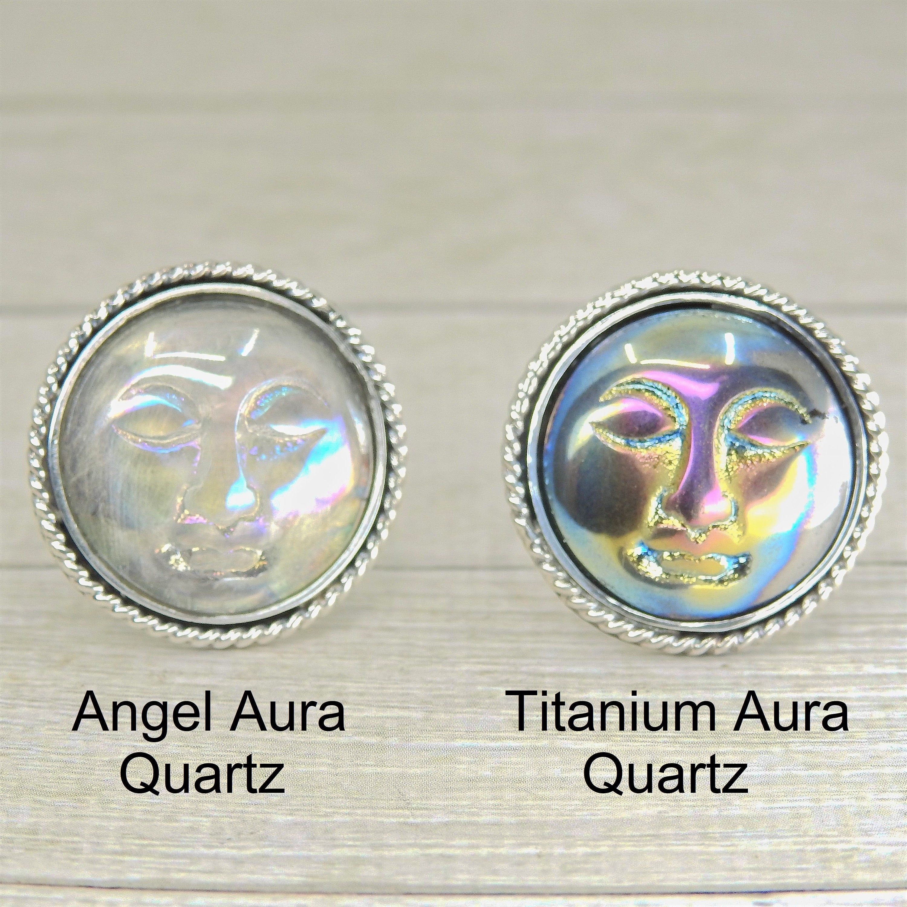 Your Custom Aura Quartz Moon Goddess Ring - Made to Order - Gem & Tonik