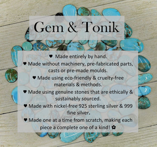King's Manassa Turquoise & Moonstone Ring - Size 9 to 9 1/4 - Gem & Tonik
