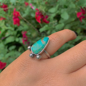 King's Manassa Turquoise Ring - Size 5 1/4 - Gem & Tonik