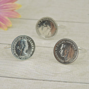 Australian Threepence Coin Rings - Made to Order - Gem & Tonik
