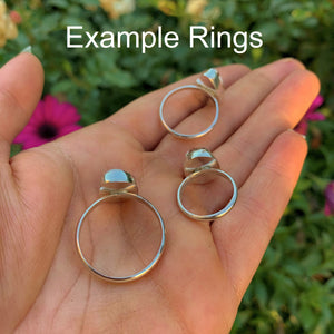 Your Custom Moss Agate Ring - Sterling Silver 