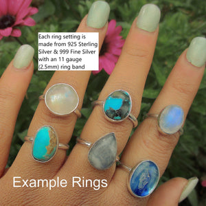 Your Custom Faceted Labradorite Ring - Sterling Silver 