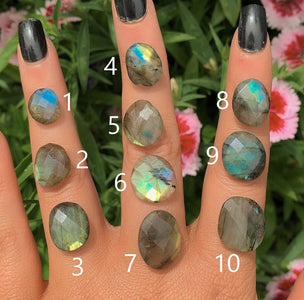 Your Custom Faceted Labradorite Ring - Sterling Silver 