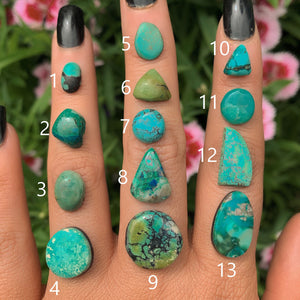 Your Custom Hubei Turquoise Ring - Sterling Silver 