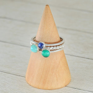 The Eos Stack of Transformation & New Beginnings - Sterling Silver 