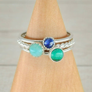 The Eos Stack of Transformation & New Beginnings - Sterling Silver 