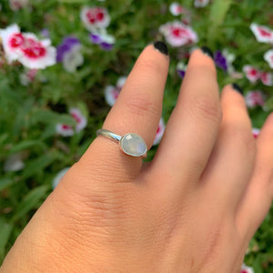 Rose Cut Moonstone Ring - Size 4.25 