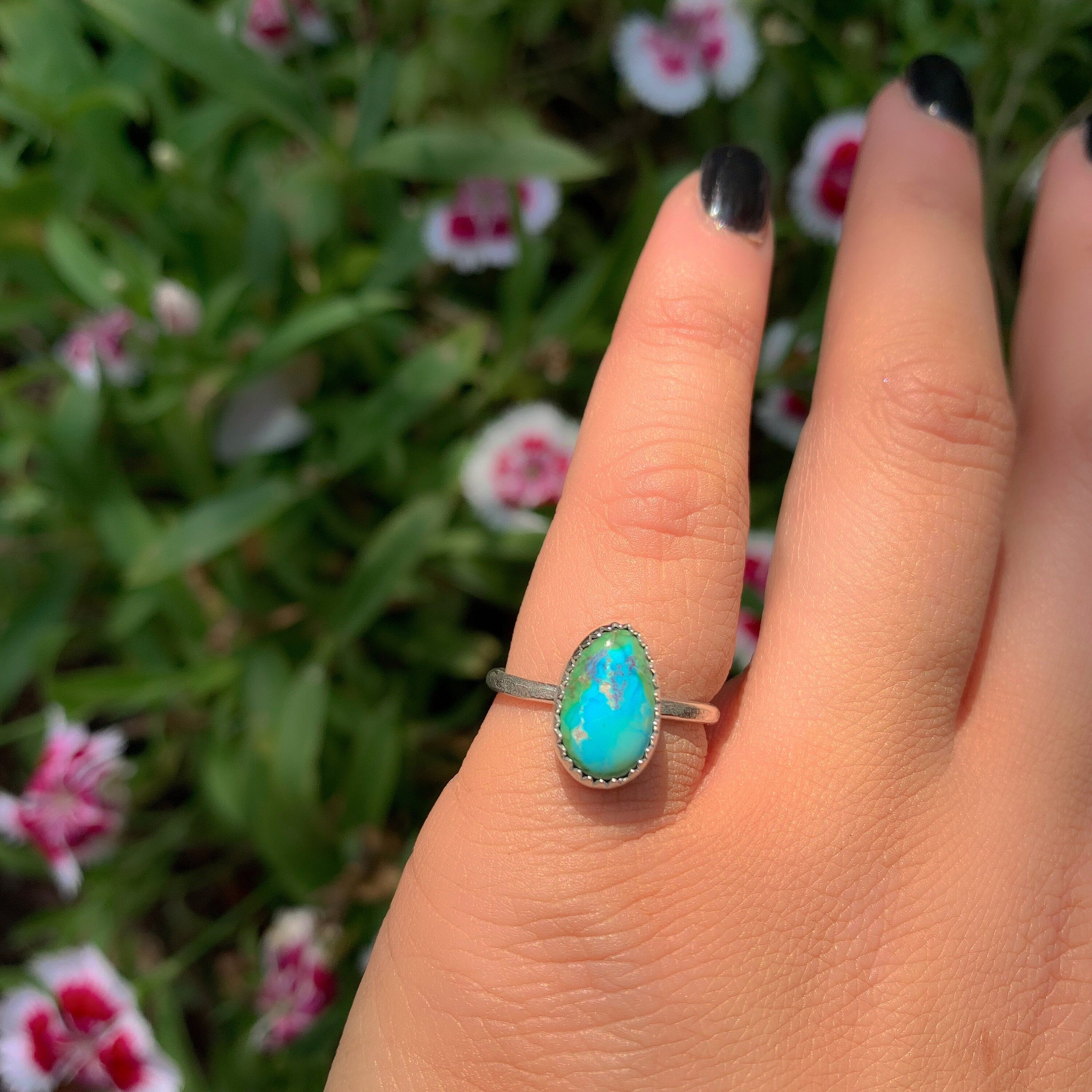 Sonoran Gold Turquoise Ring - Size 4 