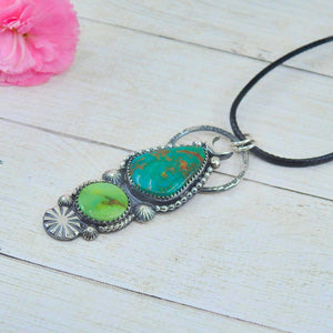 Carico Lake & Royston Turquoise Pendant - Sterling Silver 