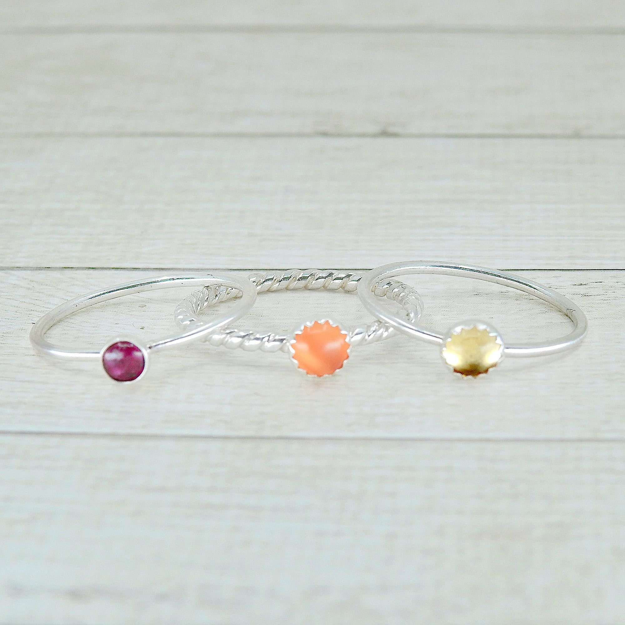 The Persephone Ring Stack - Energy & Vitality 