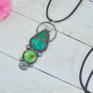 Carico Lake & Royston Turquoise Pendant - Sterling Silver 