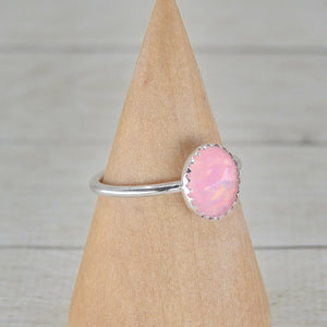 Rose Cut Ethiopian Opal Ring - Size 7.5 