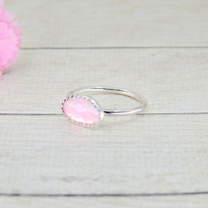 Rose Cut Ethiopian Opal Ring - Size 6 