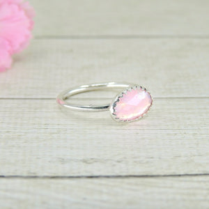 Rose Cut Ethiopian Opal Ring - Size 6 