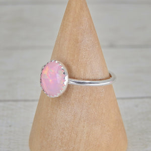 Rose Cut Ethiopian Opal Ring - Size 7.5 