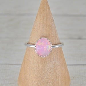 Rose Cut Ethiopian Opal Ring - Size 7.5 