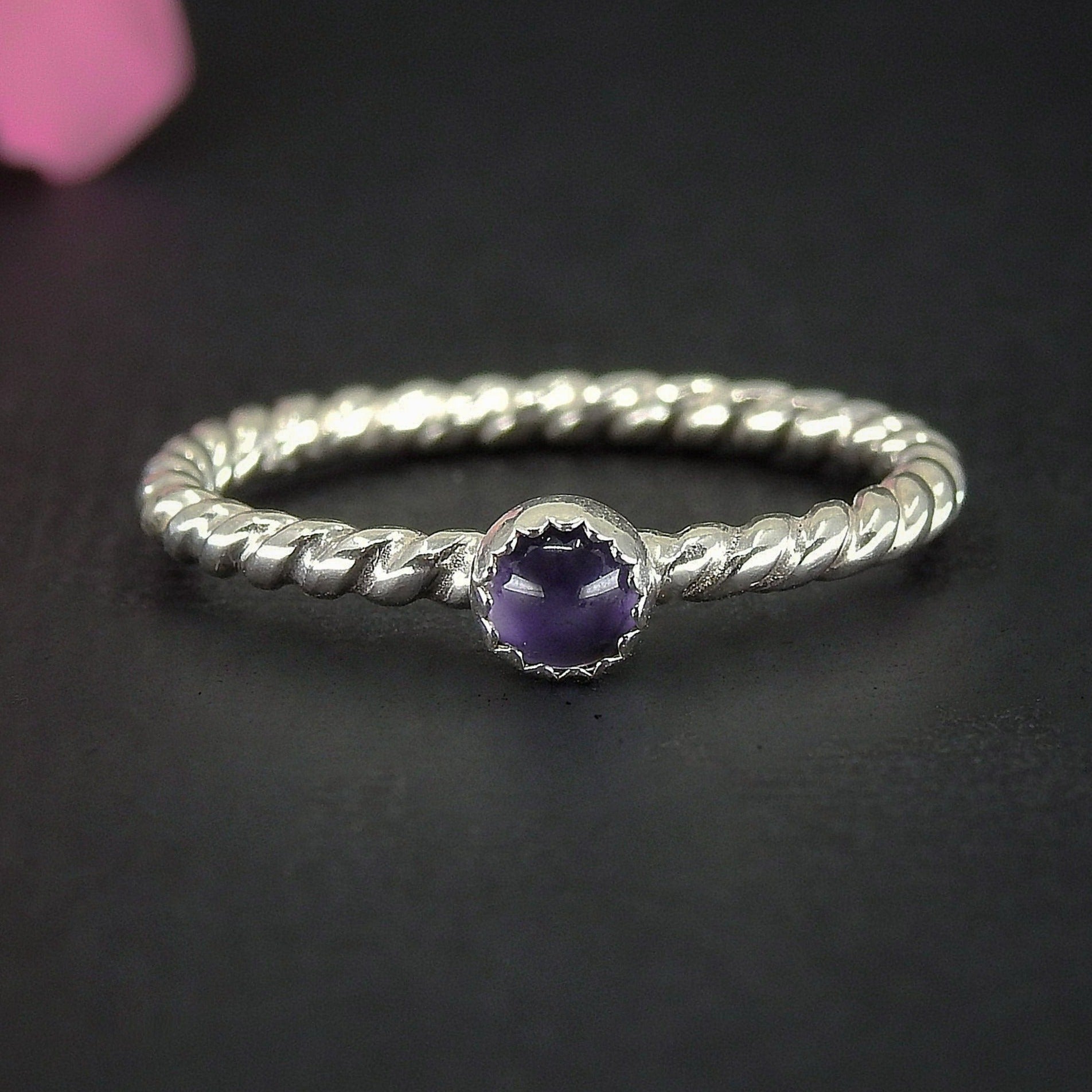 Iolite Twist Ring - Made to Order 