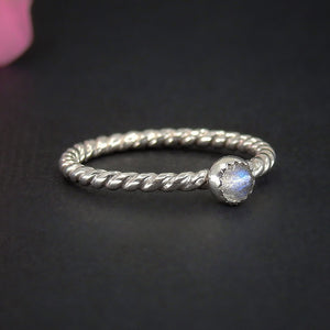 Labradorite Twist Ring - Made to Order 