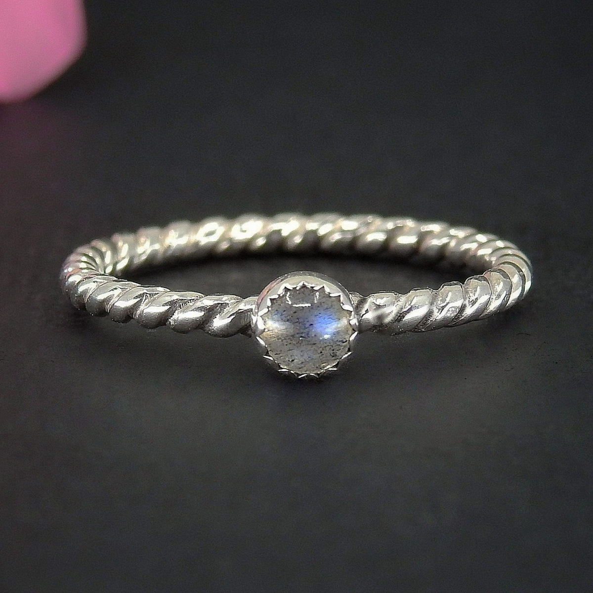 Labradorite Twist Ring - Made to Order 
