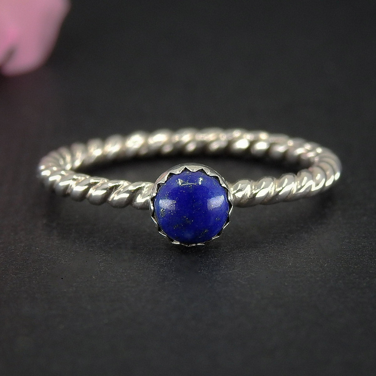 Lapis Lazuli Twist Ring - Made to Order 