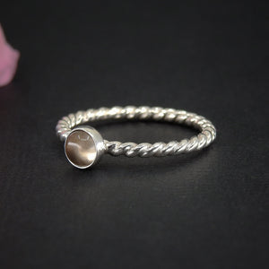 Smoky Quartz Twist Ring - Made to Order 