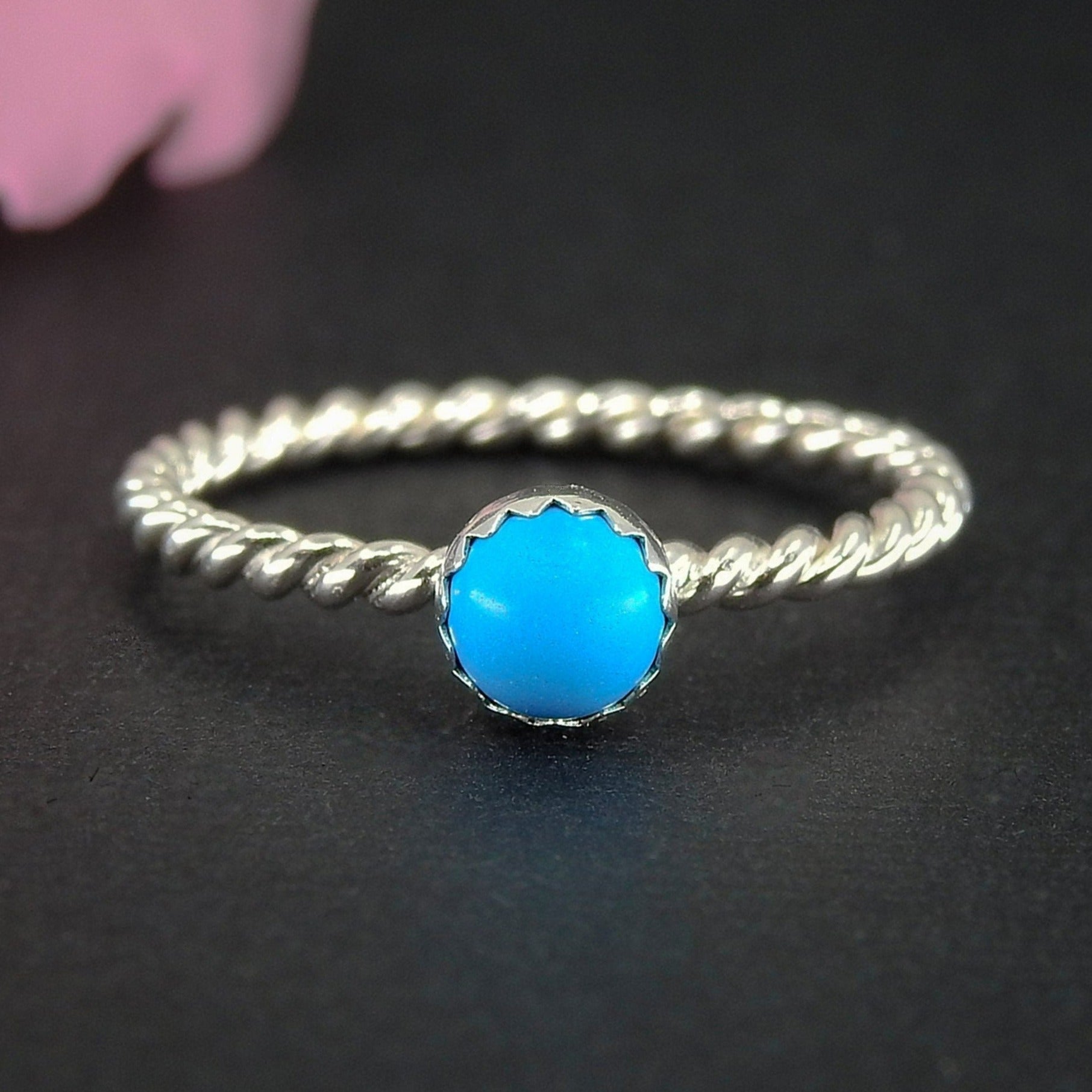 Turquoise Twist Ring - Made to Order 